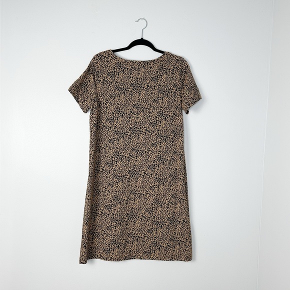 Lands’ End Women’s Sheath Dress Animal Print Tan and Black Medium - Picture 3 of 3